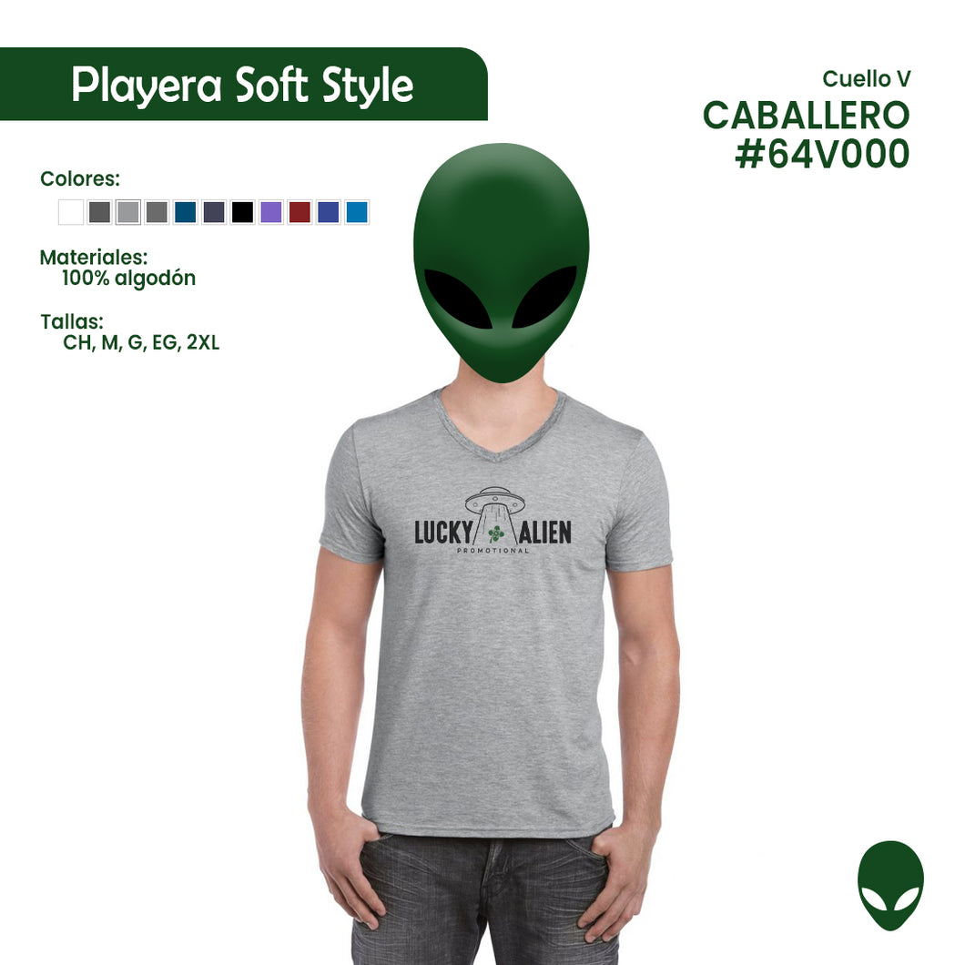 Playera Cuello V Caballero