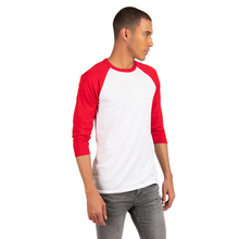 Cargar imagen en el visor de la galería, Playera Beisbolera 3/4 Cuello Redondo para Sublimar
