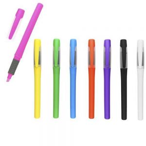 Marcatextos de plástico con clip de color. - Lucky Alien Promotional
