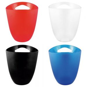 HIELERA RIGIDA CON ASA DE PLÁSTICO, COLORES: ROJO, AZUL Y NEGRO