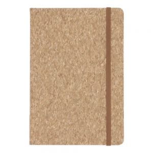 Libreta de corcho con banda elástica