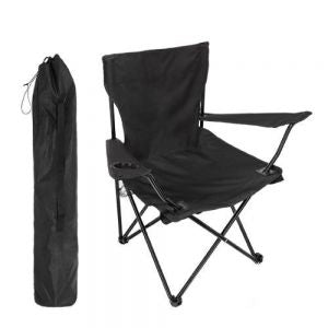 Silla portátil plegable de metal con asiento